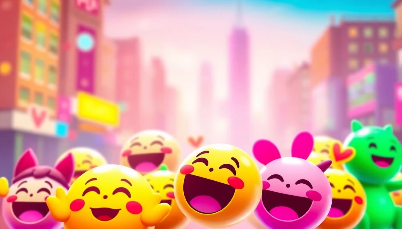 Engaging display of tiktok emojis showcasing their vibrant energy and fun communication.