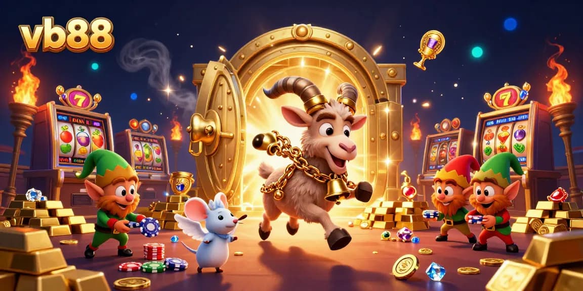 Experience the festive chaos of vb88's holiday casino with Krampus and mischievous elves.