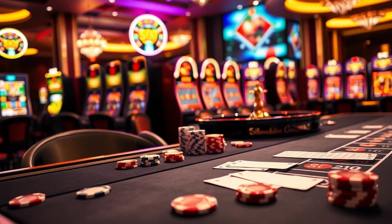 Découvrez l'excitation du casino en ligne Français avec des tables de jeux vibrantes et une ambiance de luxe.