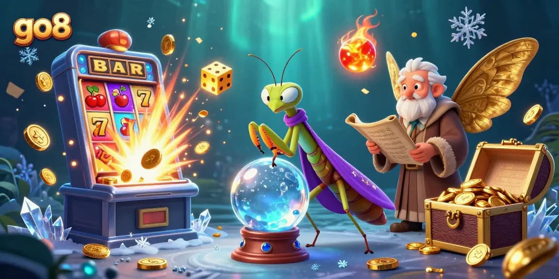 Experience exhilarating gaming action with go8's vibrant 3D slot machines and mystical characters.