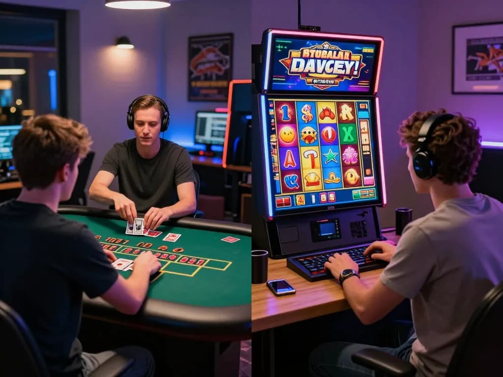 Engaging online blackjack and slot gameplay scene highlighting 12PLAY gaming strategy.