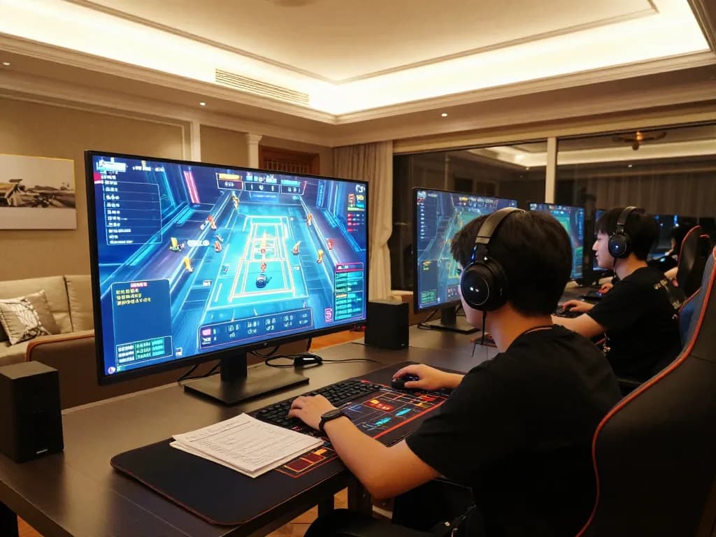 Player engaged in live dealer game at home, showcasing OPEN88 COM online gaming experience with dynamic atmosphere