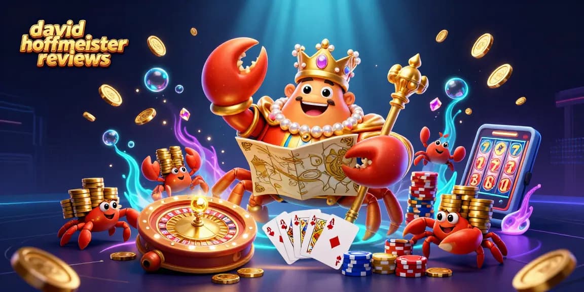 Engage with stunning david hoffmeister reviews on gambling strategies illustrated with a crab emperor in a casino.