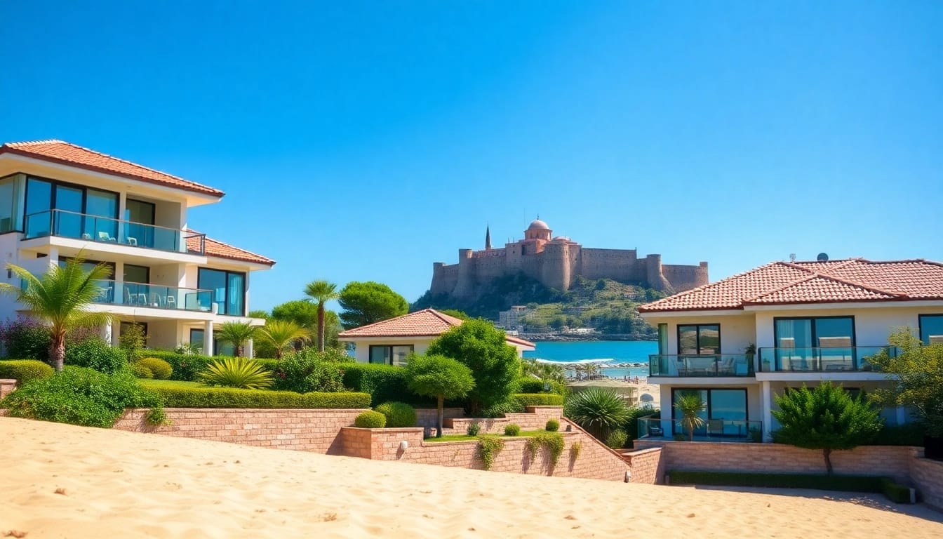 Showcase of beautiful houses for sale in Alanya, Turkey, featuring scenic views and modern design.