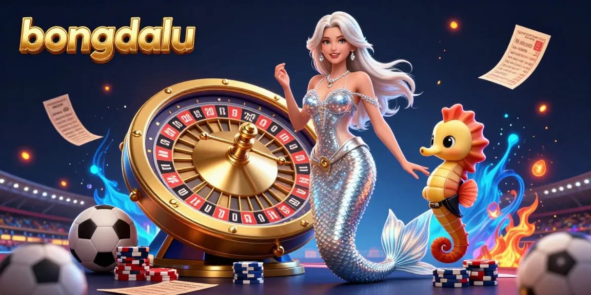Bongdalu enhances sports betting experiences with engaging characters near a roulette wheel, combining excitement with data.