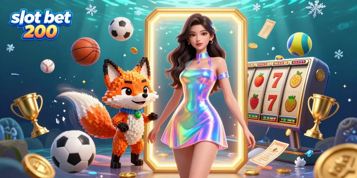 Experience the thrill of spinning the reels with slot bet 200 in this vibrant casino illustration.