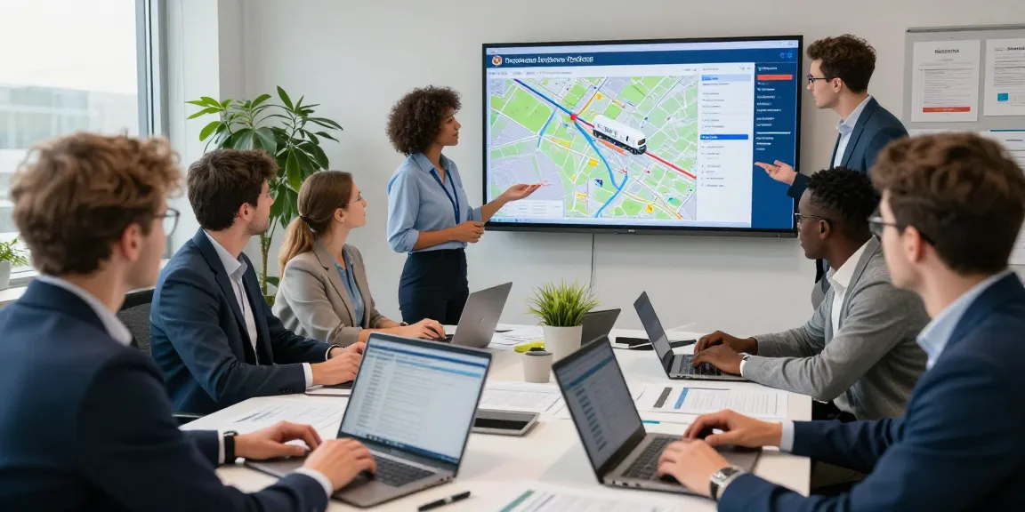 Effiziente Zollabwicklung im Transport Zoll in Dortmund mit Teamdiskussion und Datenanalyse