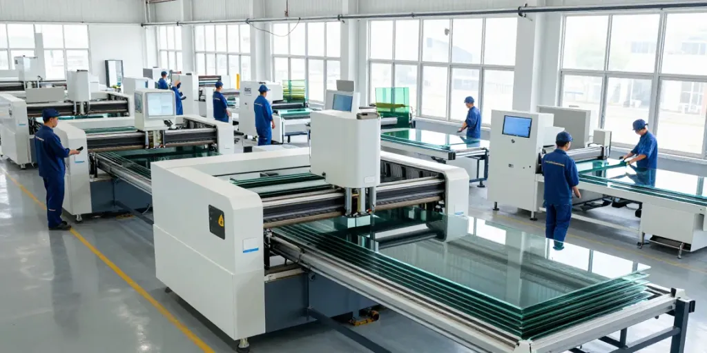 Glass machine suppliers showcasing advanced glass manufacturing equipment in use