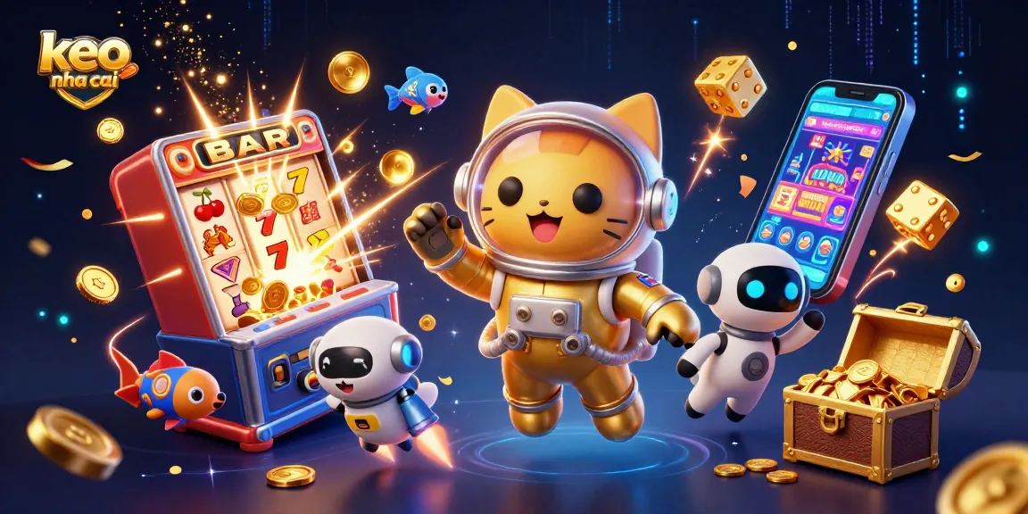 Win big with keo nha cai as the robot dog and astronaut cat explore a mesmerizing casino cosmos.