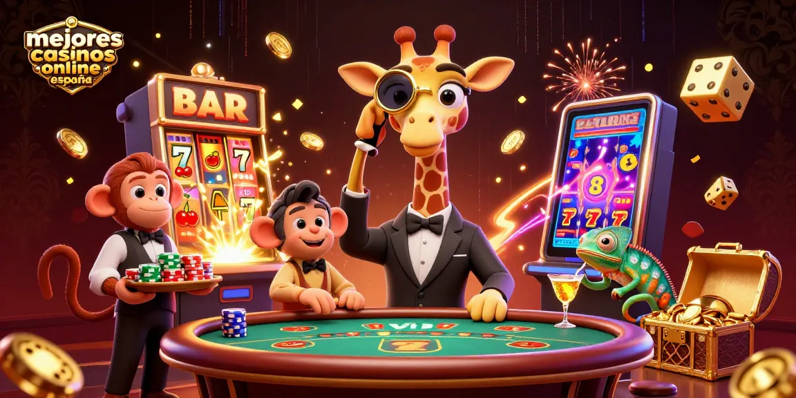 Visualiza los mejores casinos online en España con emocionantes juegos y personajes vibrantes.