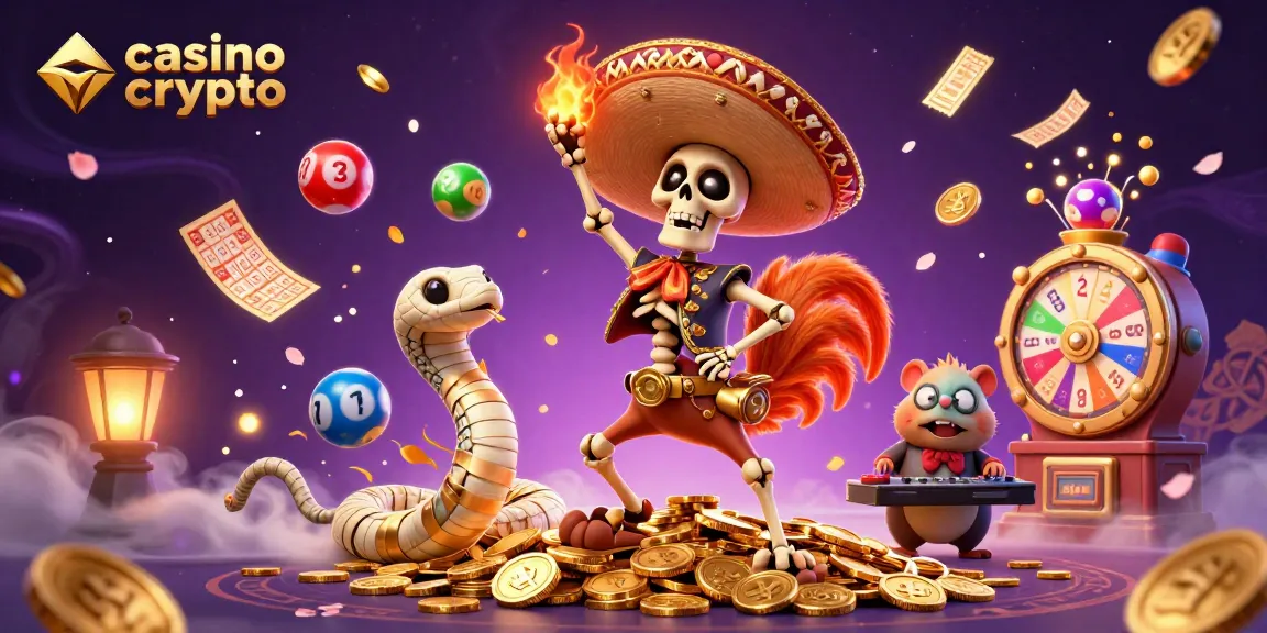 Jouez au casino crypto avec un perroquet mariachi dans une ambiance festive et colorée.