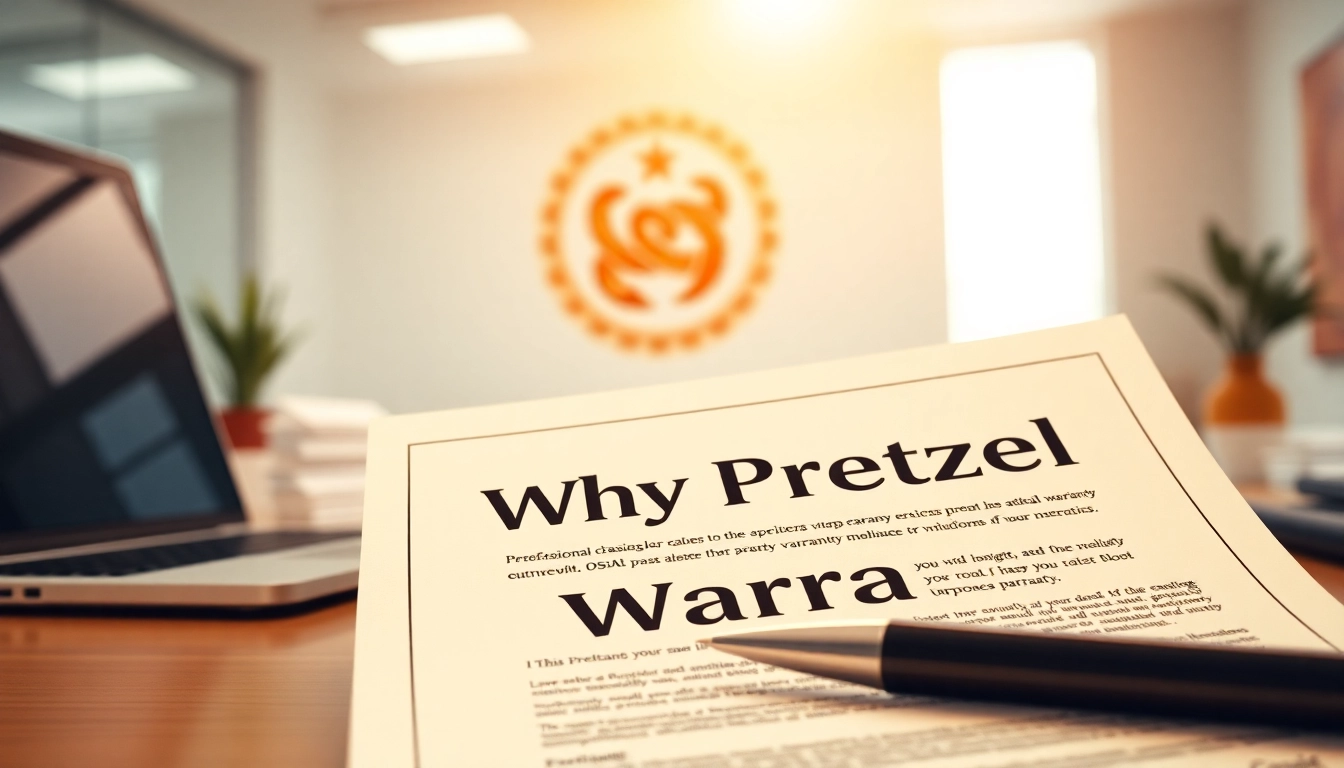 Learn why Pretzel warranty is essential, featuring a warranty document in a professional setting.