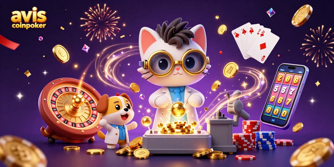 Découvrez l'avis coinpoker en jouant à des jeux captivants dans une scène dynamique de casino.