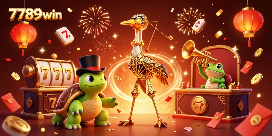 Experience thrilling gaming with 7789win, where lively characters celebrate at an exciting casino scene.