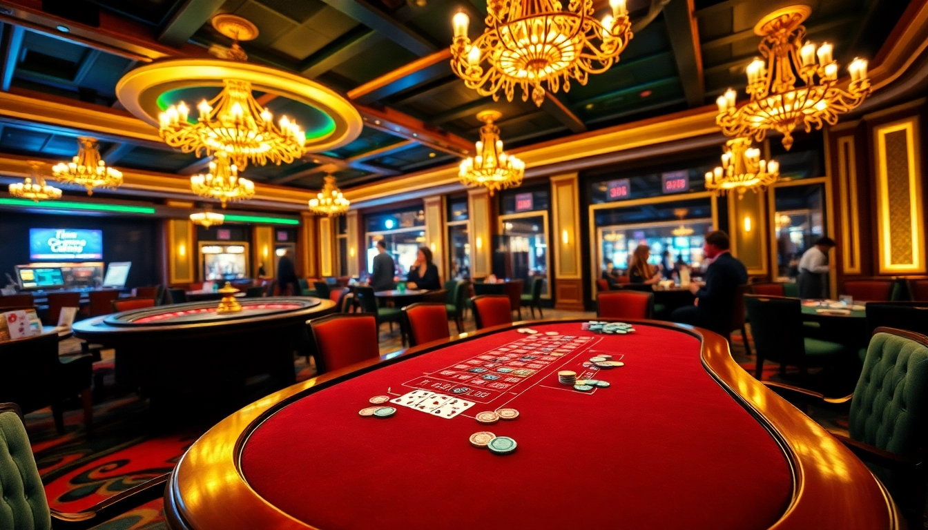 Ressentez l'excitation du casino en ligne France avec un jeu de blackjack vibrant et un décor de luxe.