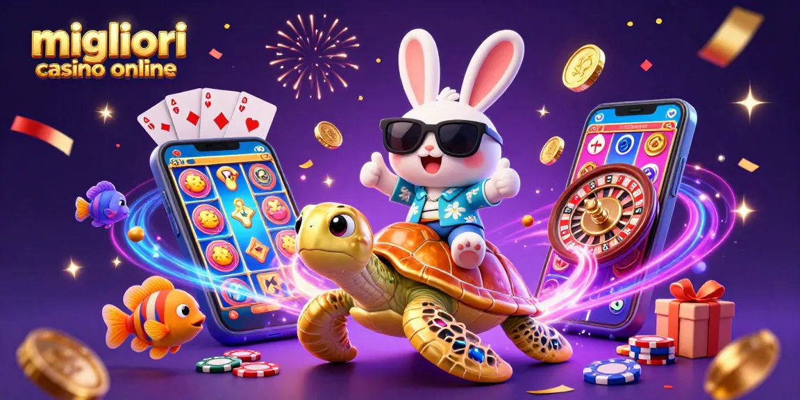 I migliori casino online con giochi e premi festosi con il coniglio fortunato e tartaruga d'oro.