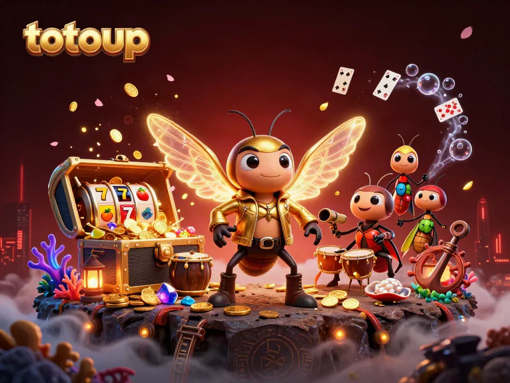 Experience the thrill of totoup with a vibrant 3D casino scene featuring electrifying characters.