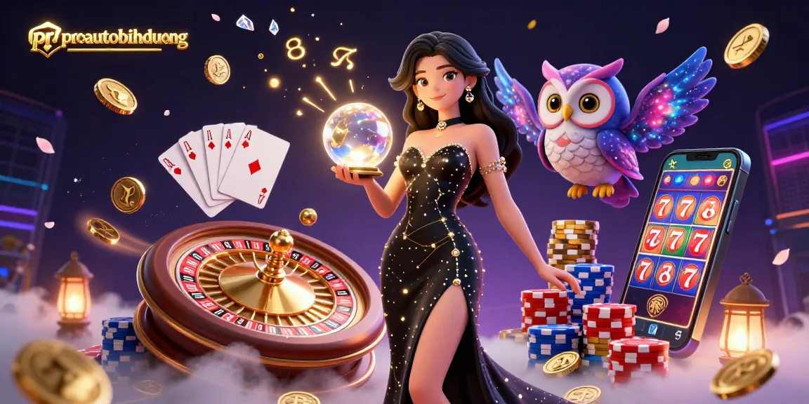 Engage with the vibrant action at proautobinhduong featuring a semi-realistic woman and mystical elements in a dynamic casino scene.