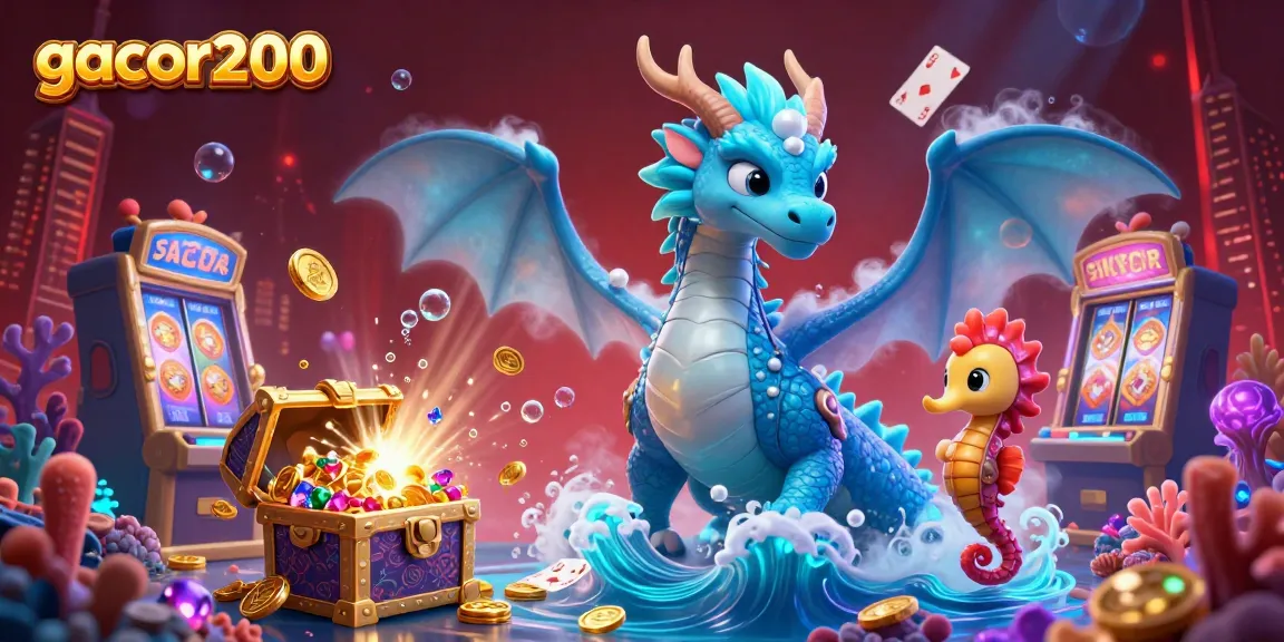 Experience thrilling wins with gacor200 in a vibrant underwater casino adventure, featuring stunning creatures and treasure.