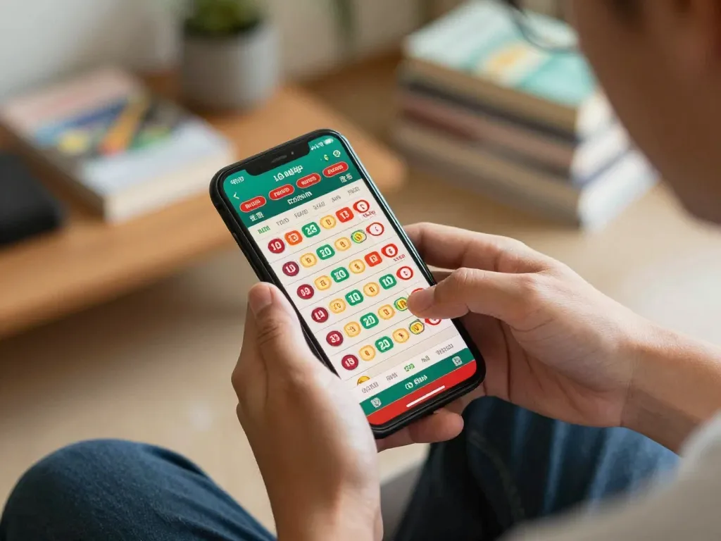 Lô đề online gameplay on a mobile device, emphasizing strategy and excitement in a cozy home setting.