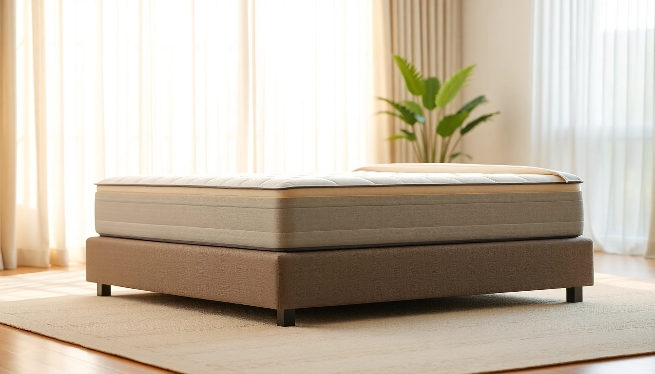 Explore the comfort of stearns and foster box spring low profile in a chic modern bedroom.