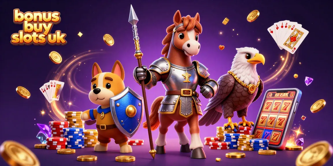 Engage with bonus buy slots UK in a vibrant, dynamic 3D casino scene filled with excitement.