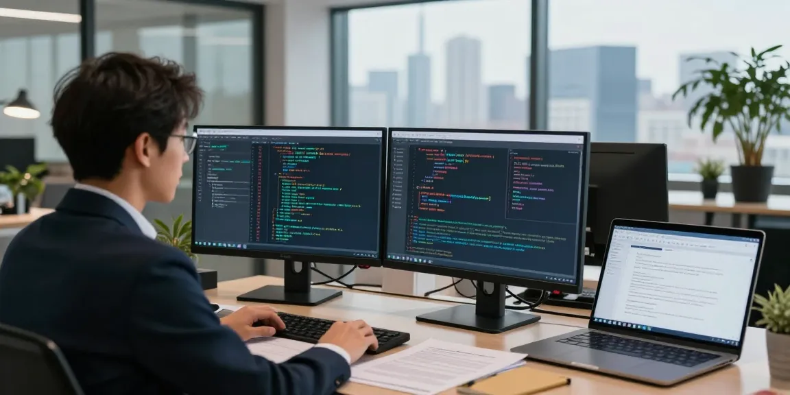 Expert recovering stolen cryptocurrency with data analysis in a professional office environment.