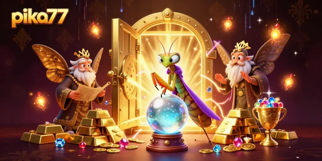 Engage with immersive slots on pika77 featuring a mystical fortune teller and golden treasures.