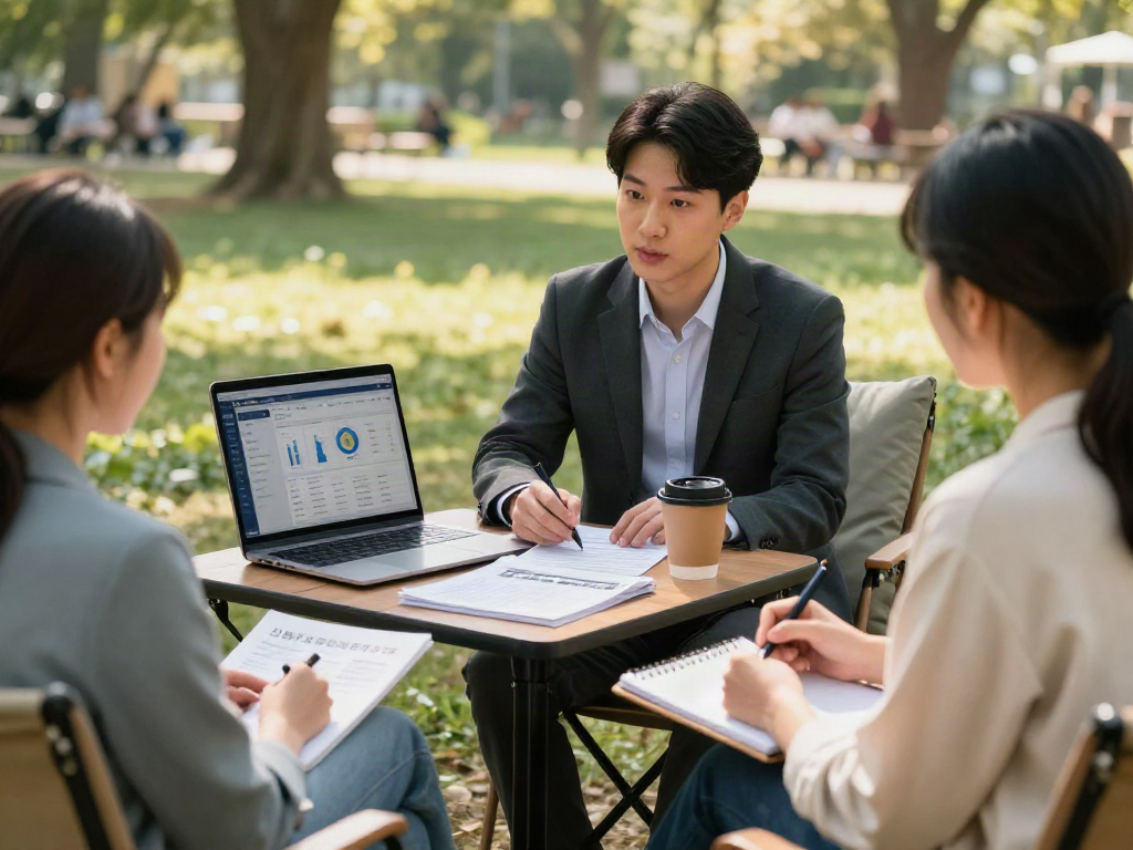신용카드현금화90 관련 금융 상담하는 장면, 전문가와 고객의 대화