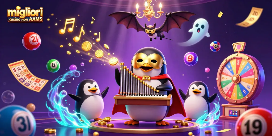 Gioca nei migliori casino non AAMS con il pinguino fantasma e le palline colorate della lotteria, festa di premi in corso!