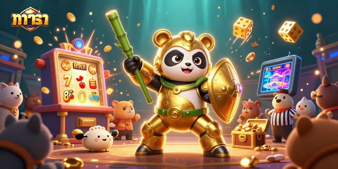 Experience the excitement of บาคาร่า at a vibrant digital casino scene filled with action and engaging characters.