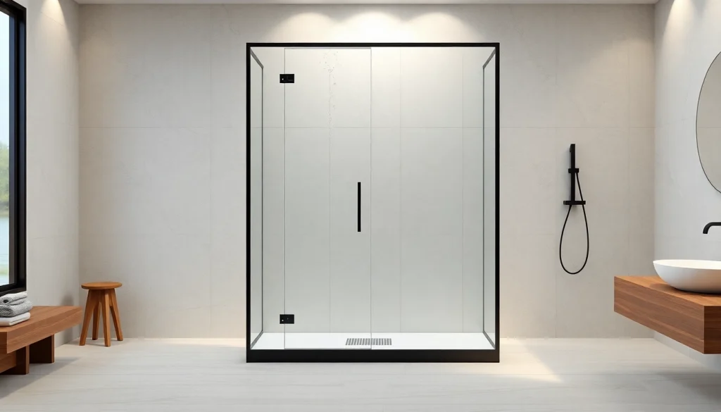 Admiring a sleek paroi de douche 150x200 with elegant glass design and modern fixtures.