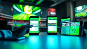 Exploring the best sports betting sites India through vibrant smartphone displays and sports events.