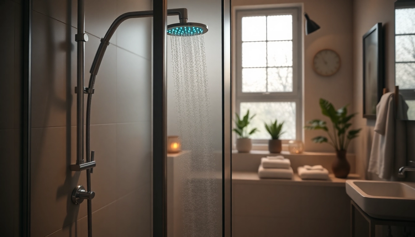 Genießen Sie die stilvolle sonni Duschkabine in einem eleganten Badezimmer mit Glasabtrennung.