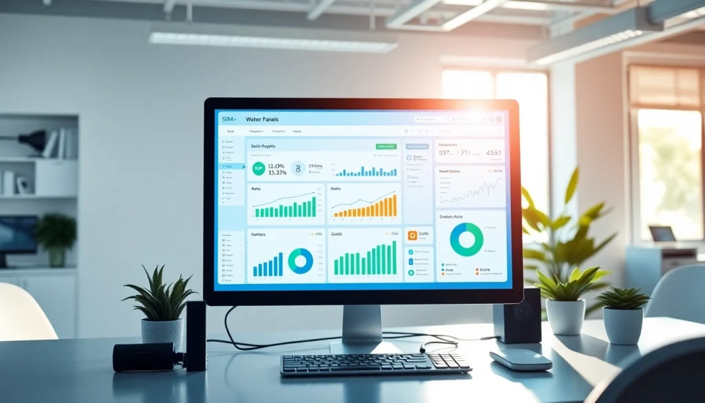 View of the best smm panel in a modern marketing workspace showcasing analytics and tools.