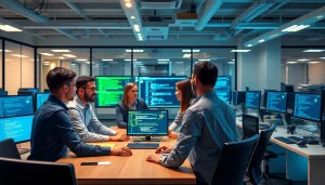 Optimize your business with managed IT support services from a professional IT team in a modern office.