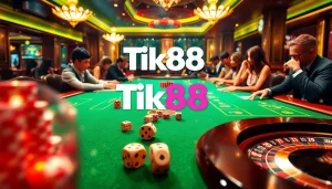 Người chơi đang tận hưởng các trò chơi hấp dẫn tại Tik88 casino, với bàn chơi sống động và bầu không khí sôi động.