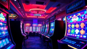 Exciting online gaming scene featuring hoki138 pro slot machines with vibrant colors and interactive elements.