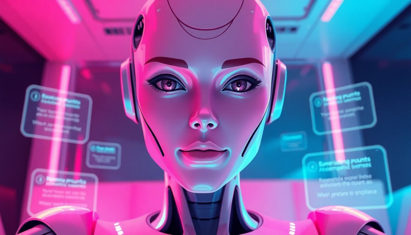 AI sex bot engaging in intimate conversation in a warm atmosphere