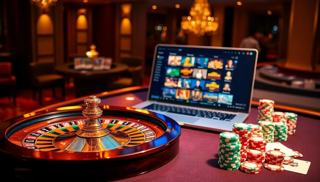 Win big at https://thabet.vegas/ with vibrant casino atmosphere showcasing roulette, poker, and online gaming excitement.