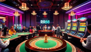 Experience high-stakes poker action at https://rr88.wales/ in a luxurious casino setting.