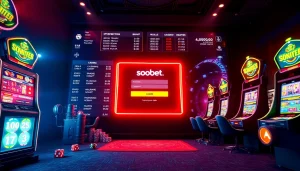 sbobet login interface featuring sports betting and vibrant casino elements for a thrilling online gambling experience