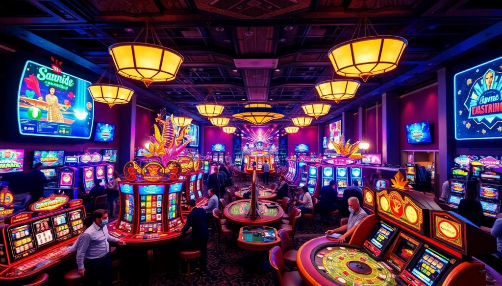 Discover the best csgo gambling sites reddit with an engaging casino scene showcasing vibrant gaming tables.