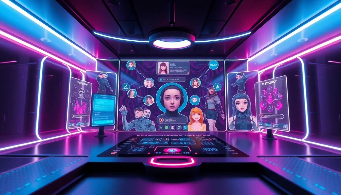 Explore the innovative digital interface of free nsfw ai with vibrant avatars and interactive features.