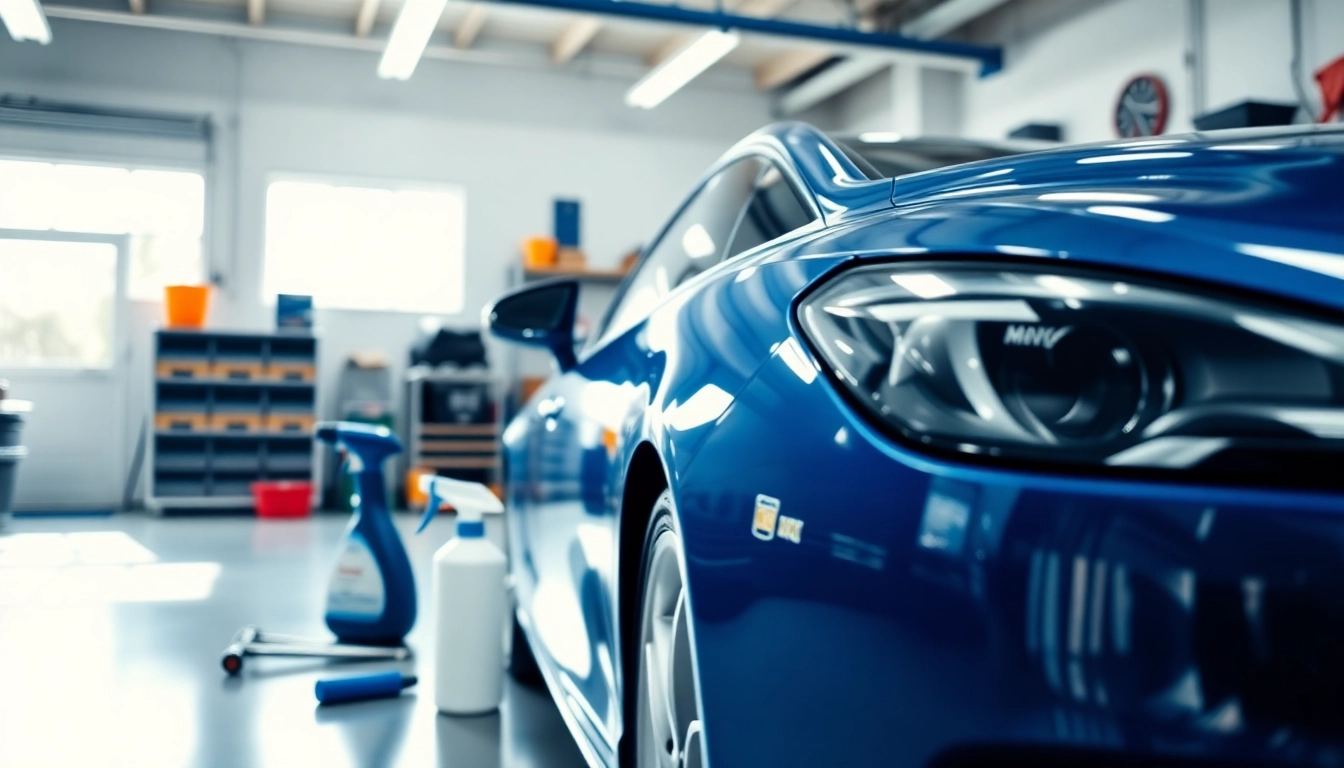 Experience exceptional car detailing near me with our professional service among bright, organized tools.