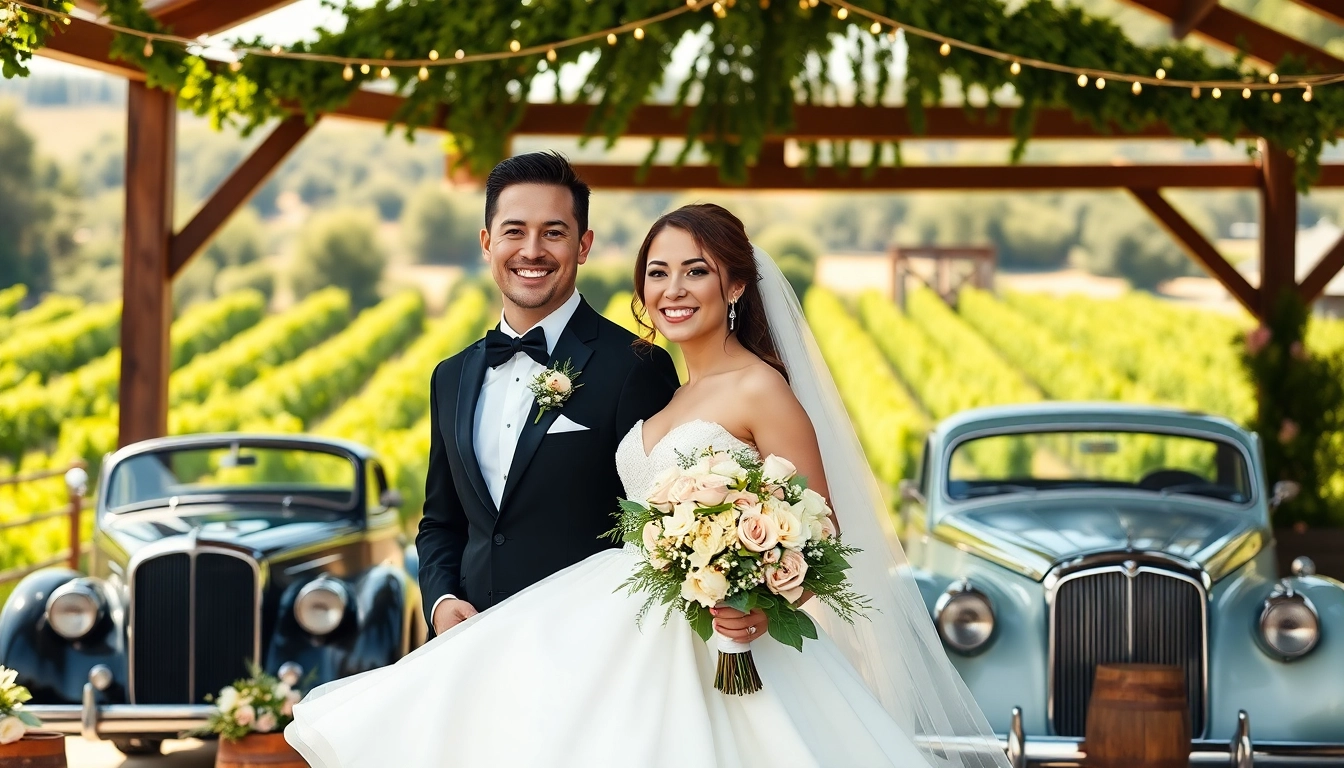 Couple enjoying their wedding at Clarksburg Wedding Venues amidst lush scenery.