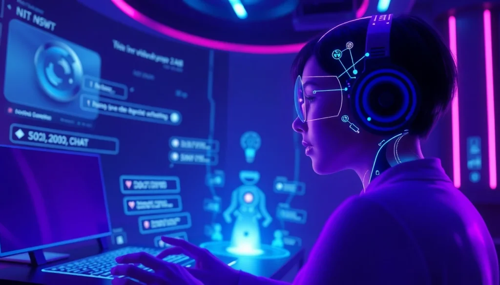 Experience interactive nsfw ai chat with a holographic character.