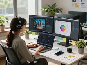 AI image to prompt tool in creative digital workspace