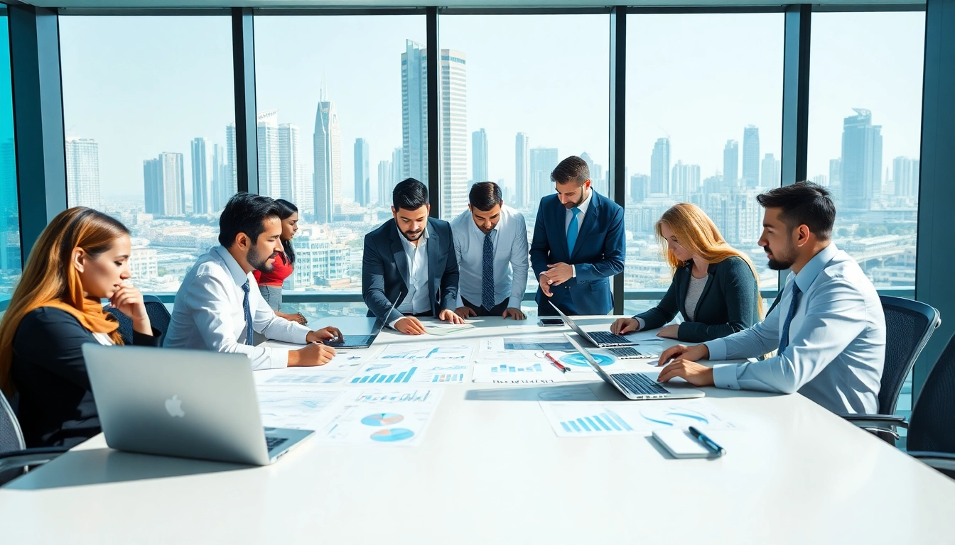 Corporate Tax Services in UAE provided by a professional team in a modern office setting.