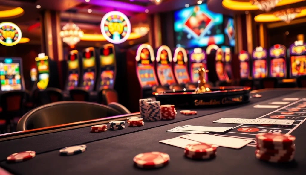 Découvrez l'excitation du casino en ligne Français avec des tables de jeux vibrantes et une ambiance de luxe.